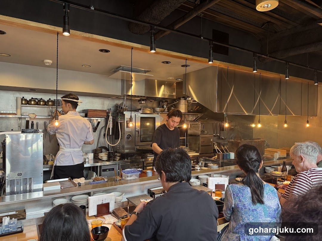 Restaurant Interior with Open Kitchen