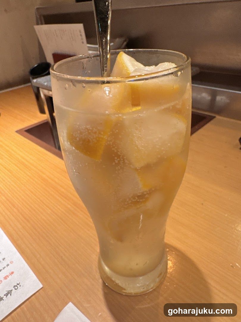 Iced Lemonade with Ice Cubes