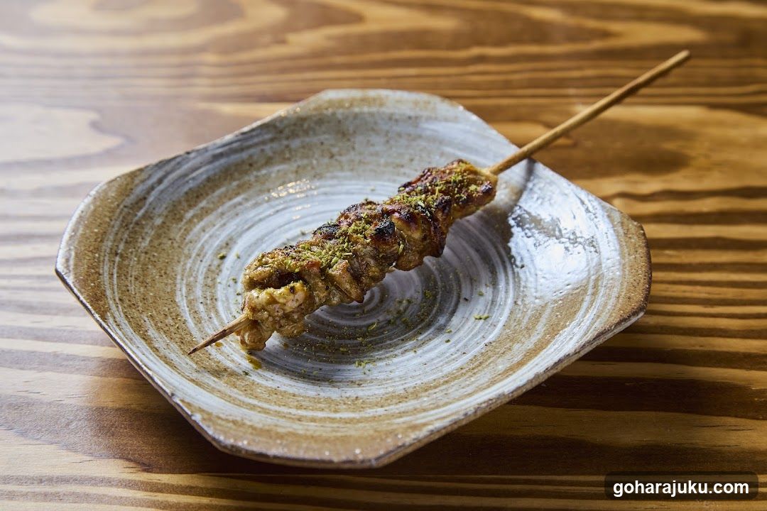 Grilled Skewer on Ceramic Plate