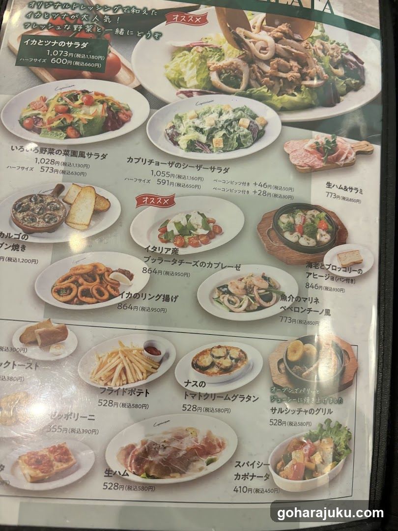 Japanese Restaurant Menu