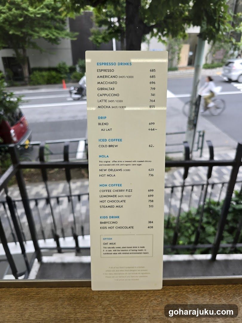 Coffee Shop Menu