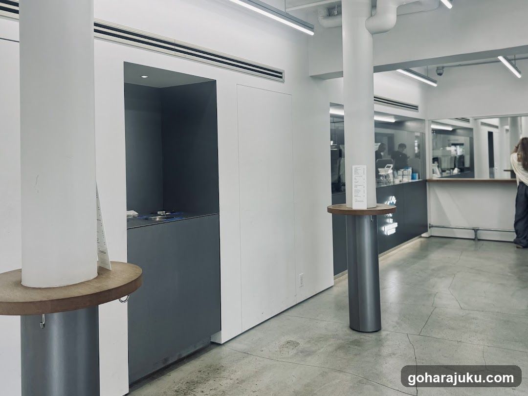 Interior of a modern cafe or workspace
