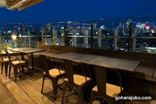 Rooftop Bar at Night