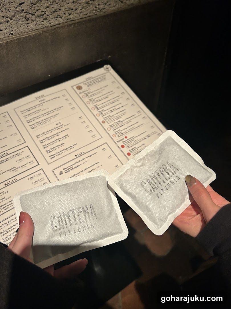 Cantina Pizzeria Menu and Condiments