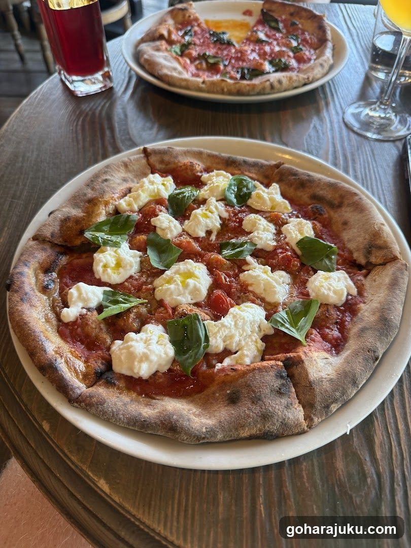 Pizza on a wooden table