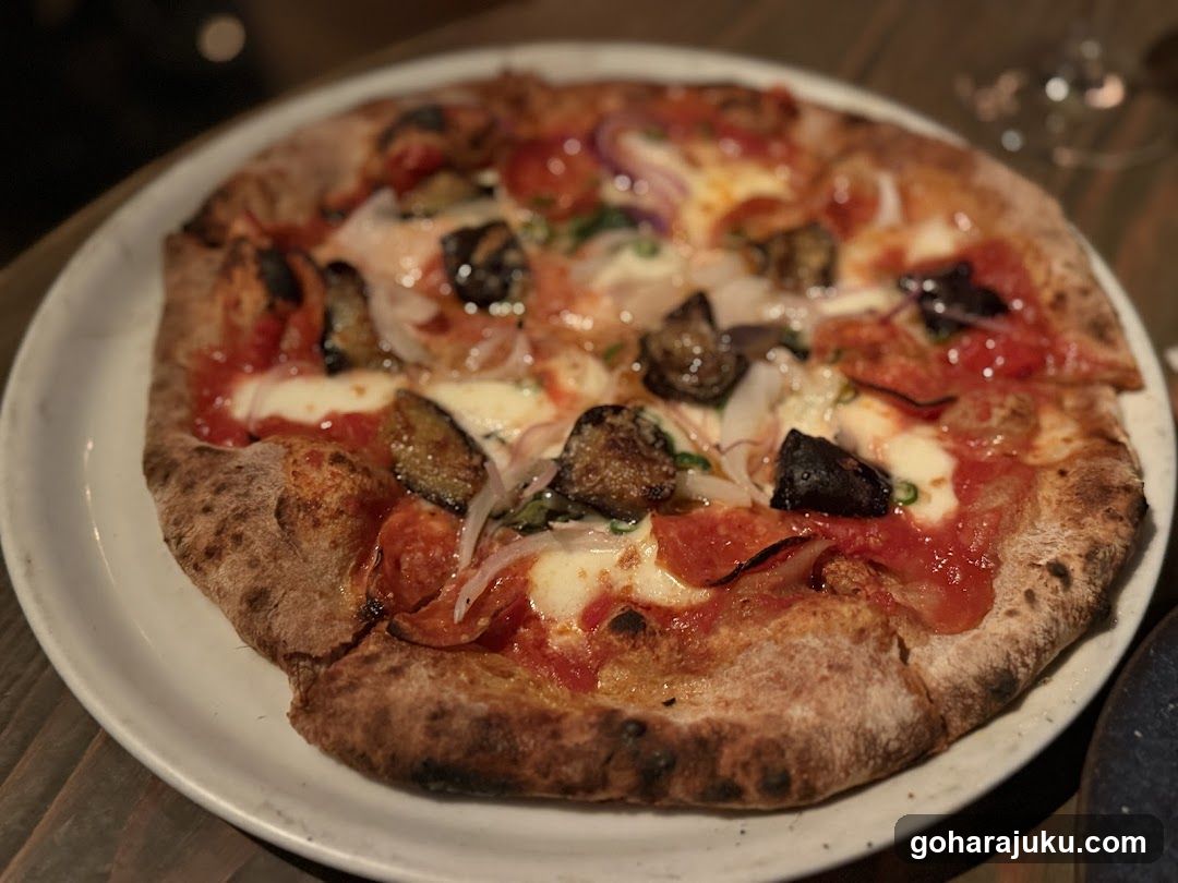 Pizza with Eggplant and Onions