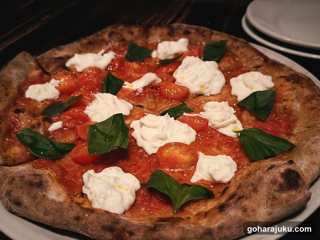 Pizza with Fresh Basil and Cheese
