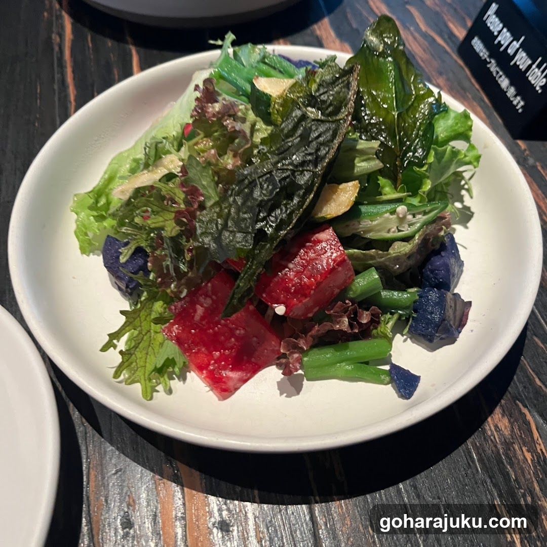 Salad Dish with Vegetables and Red Squash