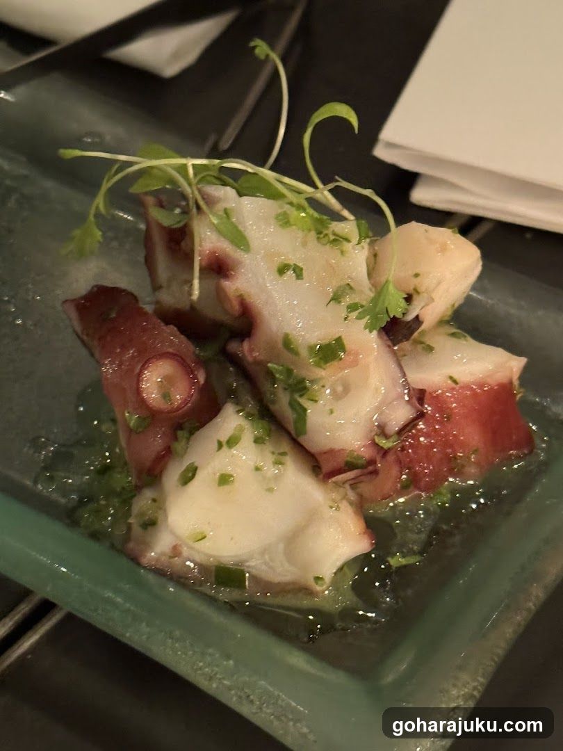 Squid Salad with Microgreens