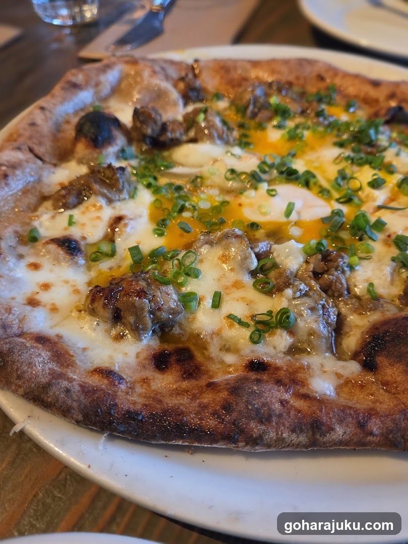 Pizza with Meat and Egg Topping