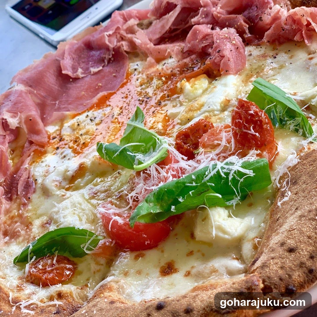 Pizza with Prosciutto and Basil