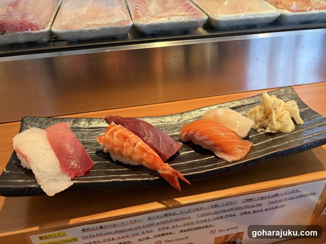 Sushi Platter on Conveyor Belt