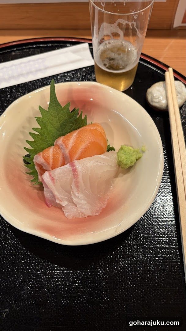 Sashimi Platter with Beer