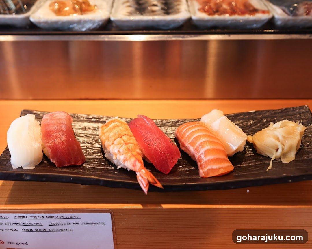 Sushi Platter on Conveyor Belt