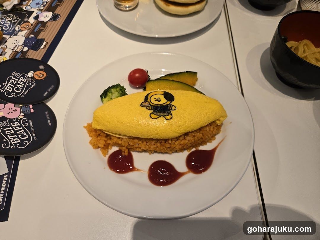 Omelette Rice with Character Design