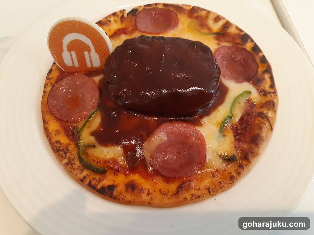 Pizza with Burger Patty and Sauce