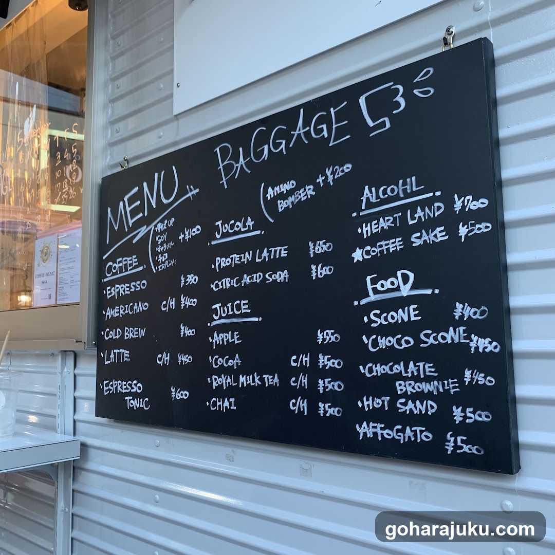 Baggage Menu Board