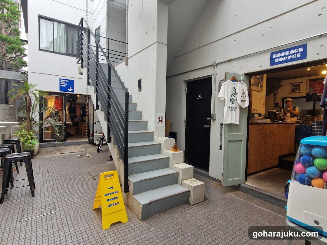Street Scene with Shop Entrance and Stairs