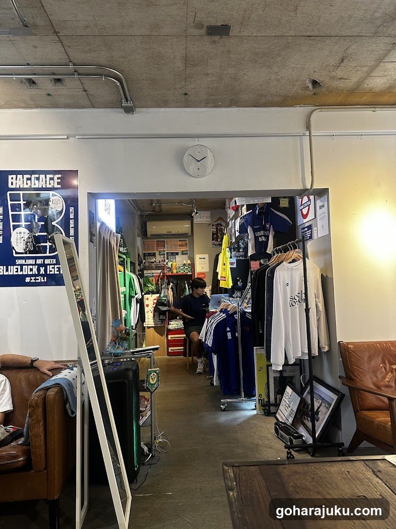 Interior of a clothing store with merchandise display