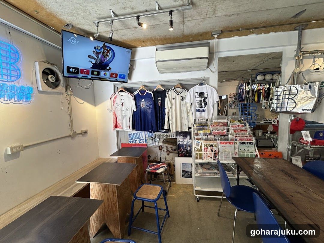 Interior of a clothing and merchandise shop