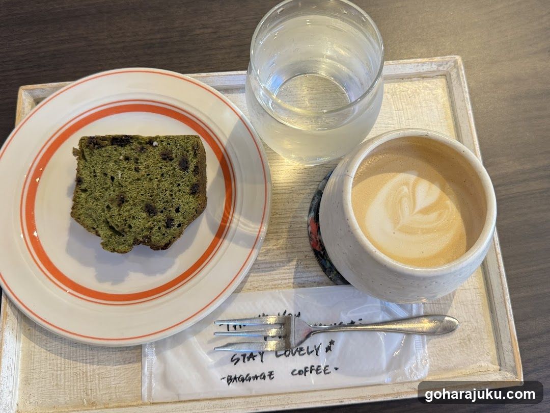 Matcha Cake and Latte