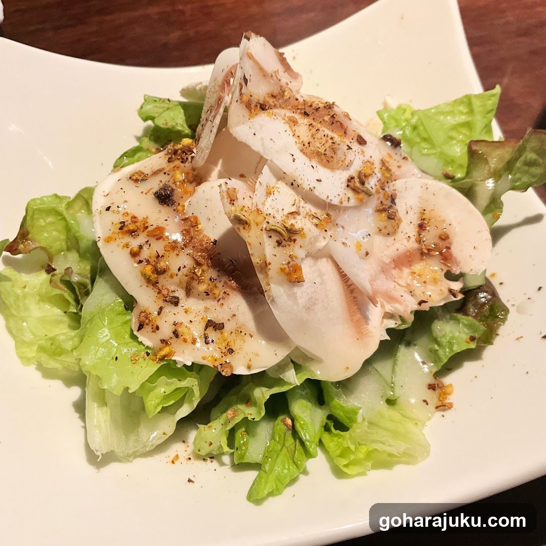 Salad with Mushrooms and Seasoning