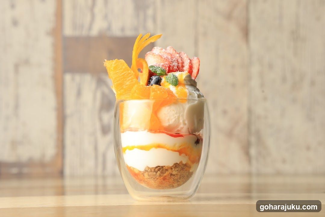 Fruit Dessert in Glass Cup