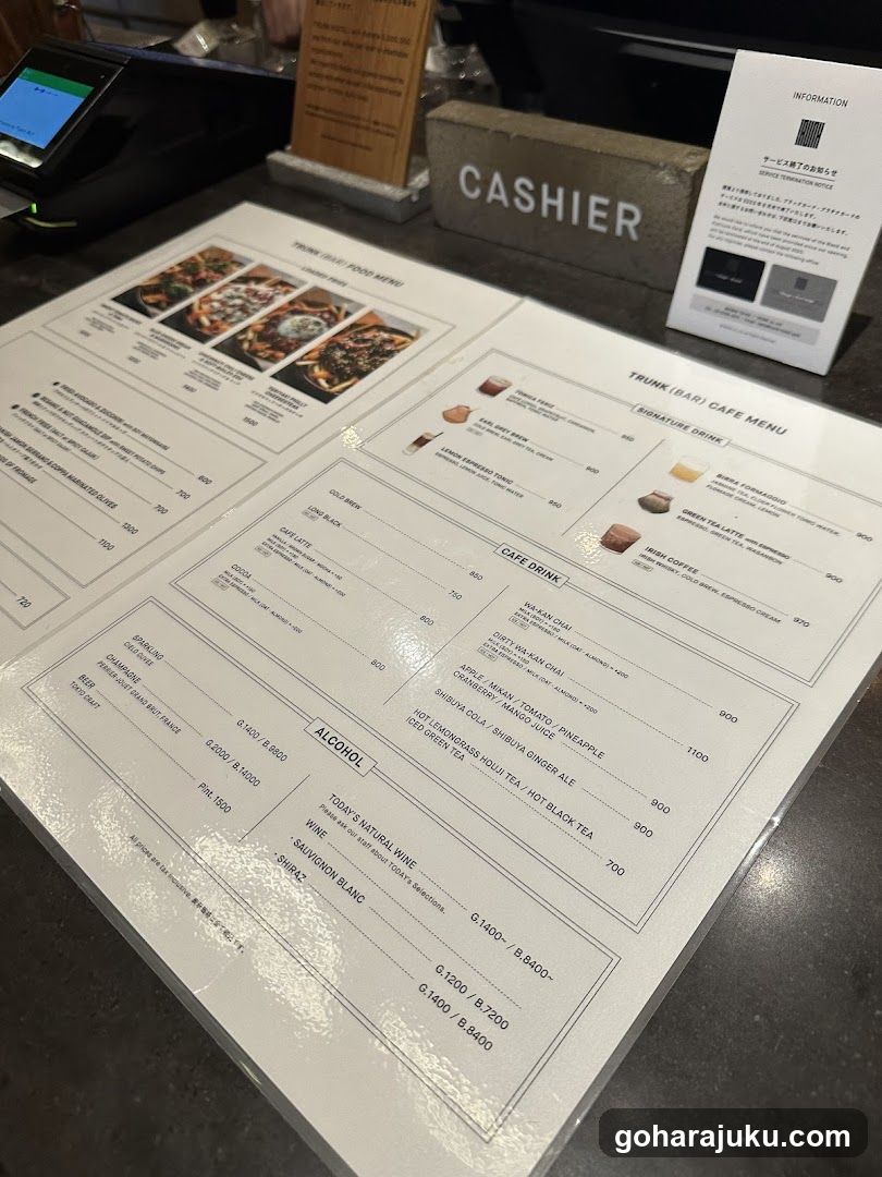Cafe Menu Display