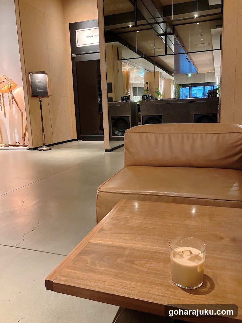 Interior Lounge with Coffee and Leather Sofa