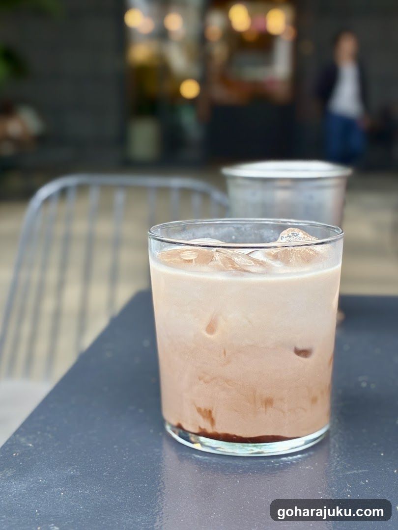 Iced Coffee on Outdoor Table