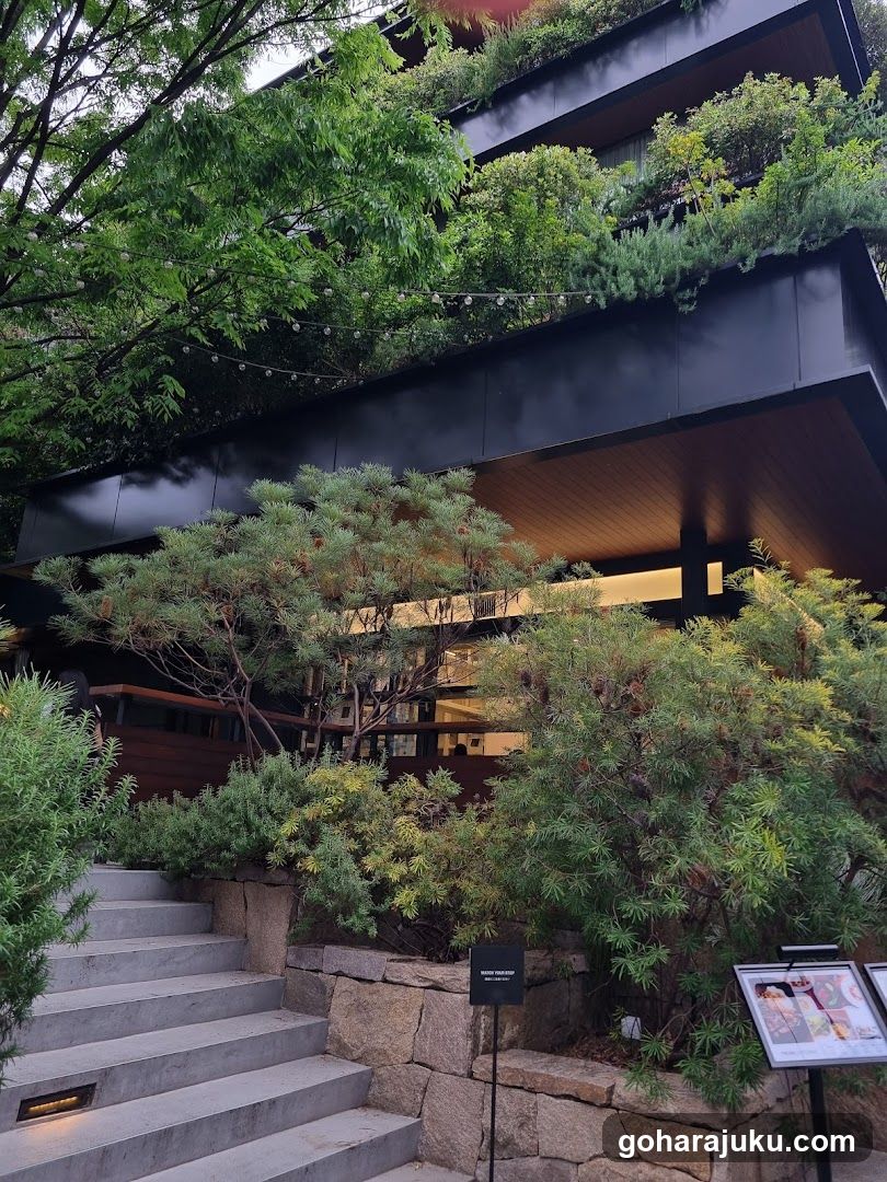 Modern Building Exterior with Greenery