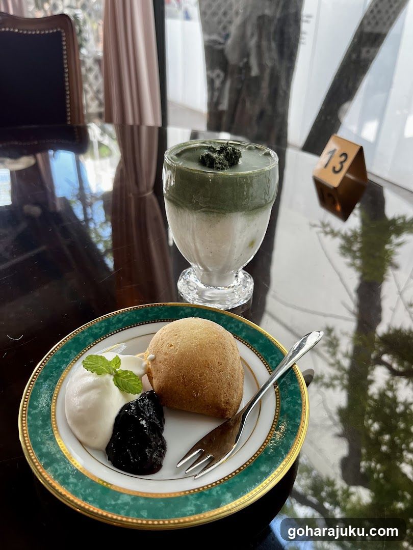 Matcha Dessert and Drink