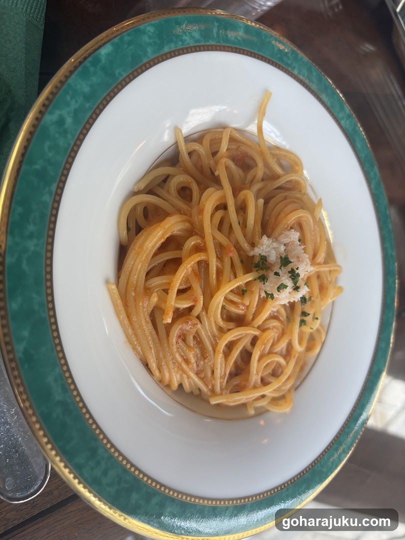 Pasta Dish on a Decorative Plate