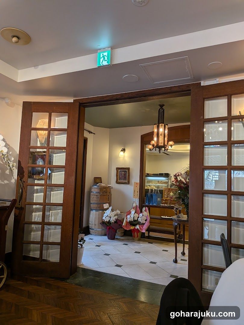 Interior of a shop with floral arrangements