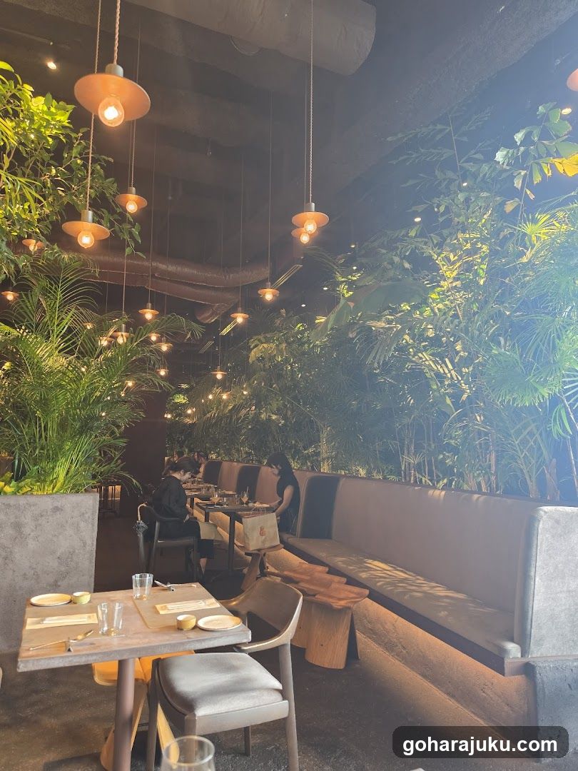 Indoor Dining Space with Greenery