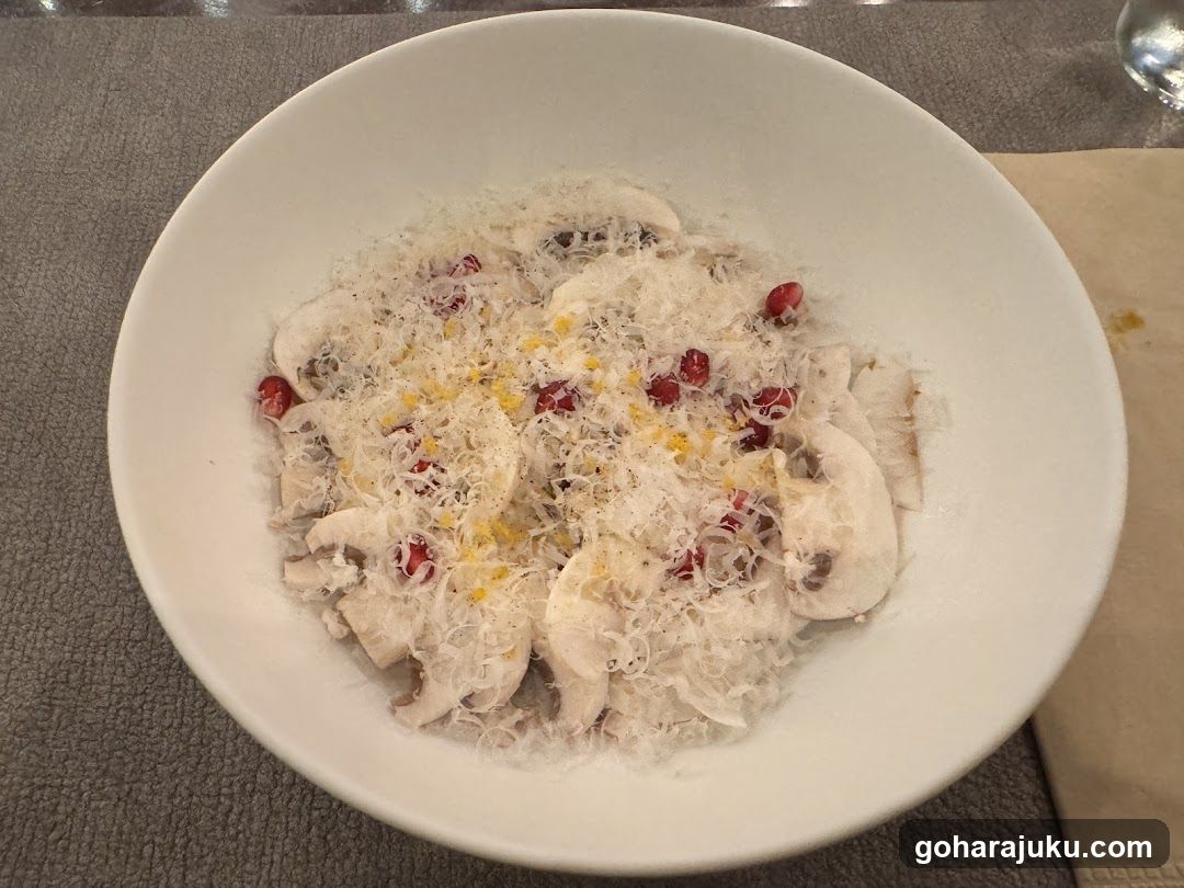 Mushroom Salad with Pomegranate and Cheese