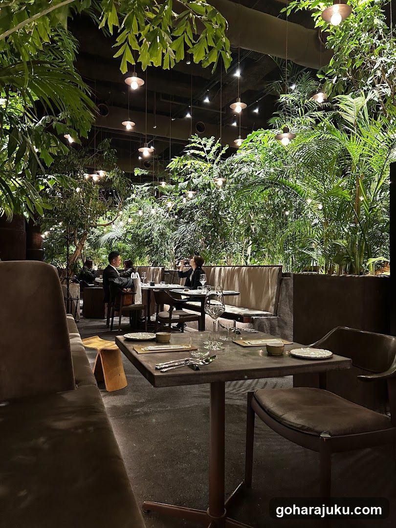 Indoor Dining Space with Greenery