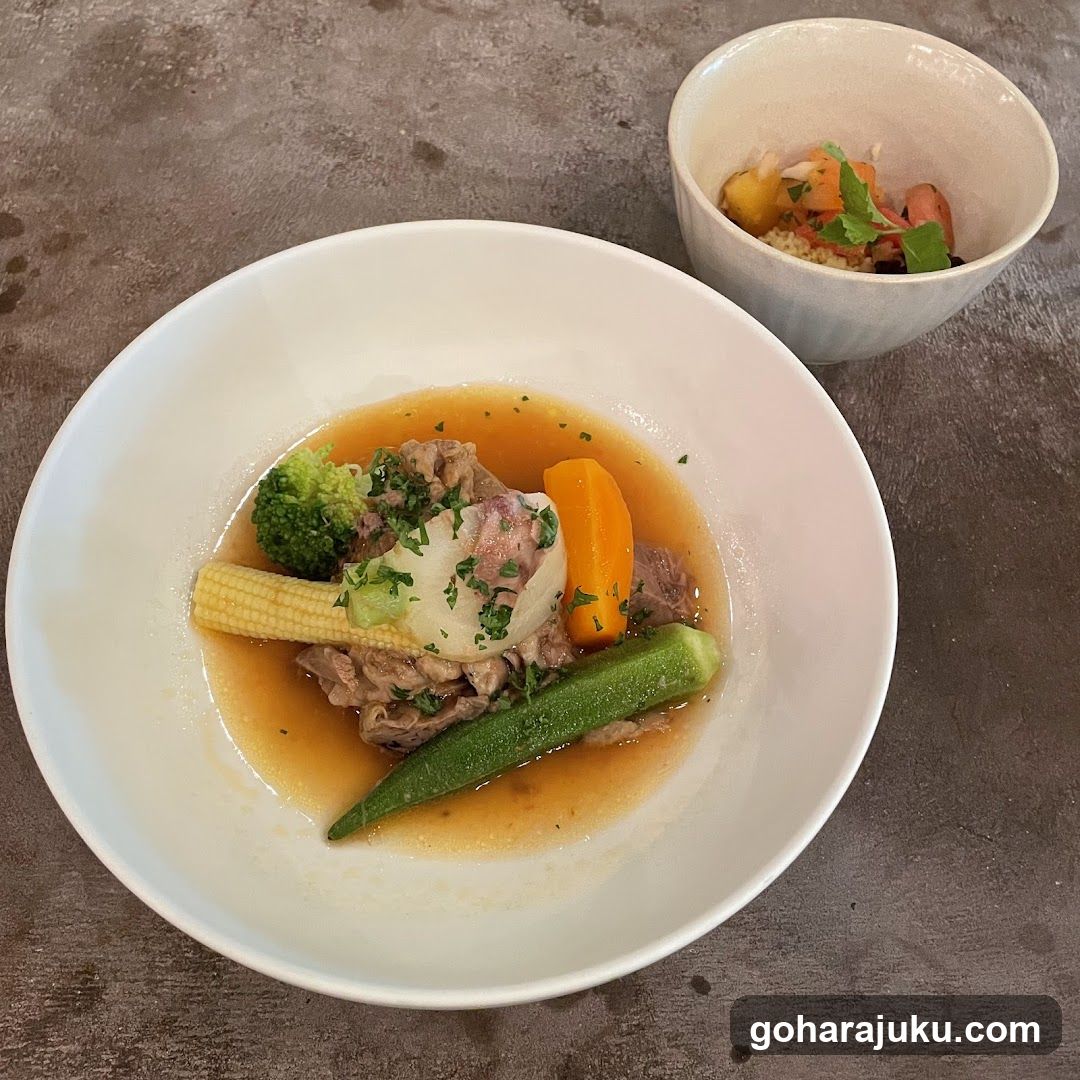 Stew with Vegetables and Side Dish