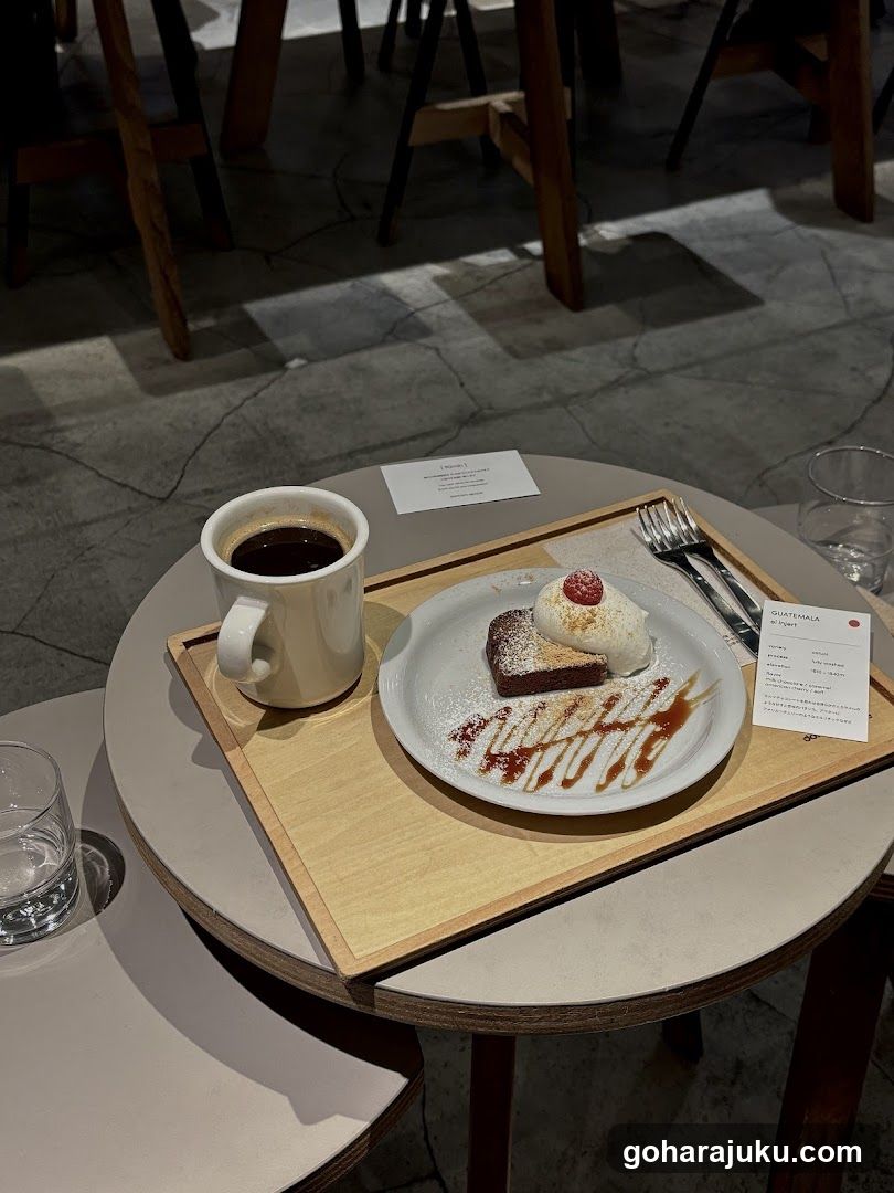 Coffee and Dessert on a Table