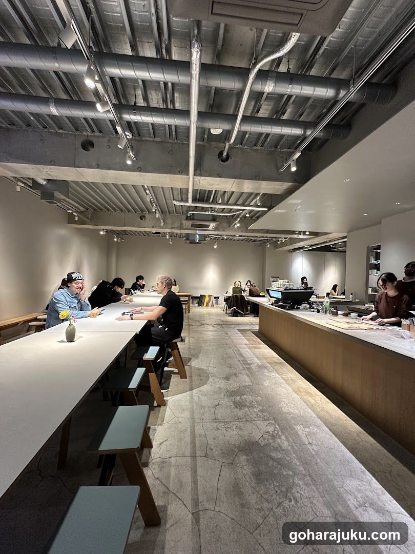 Interior of a modern café or workspace