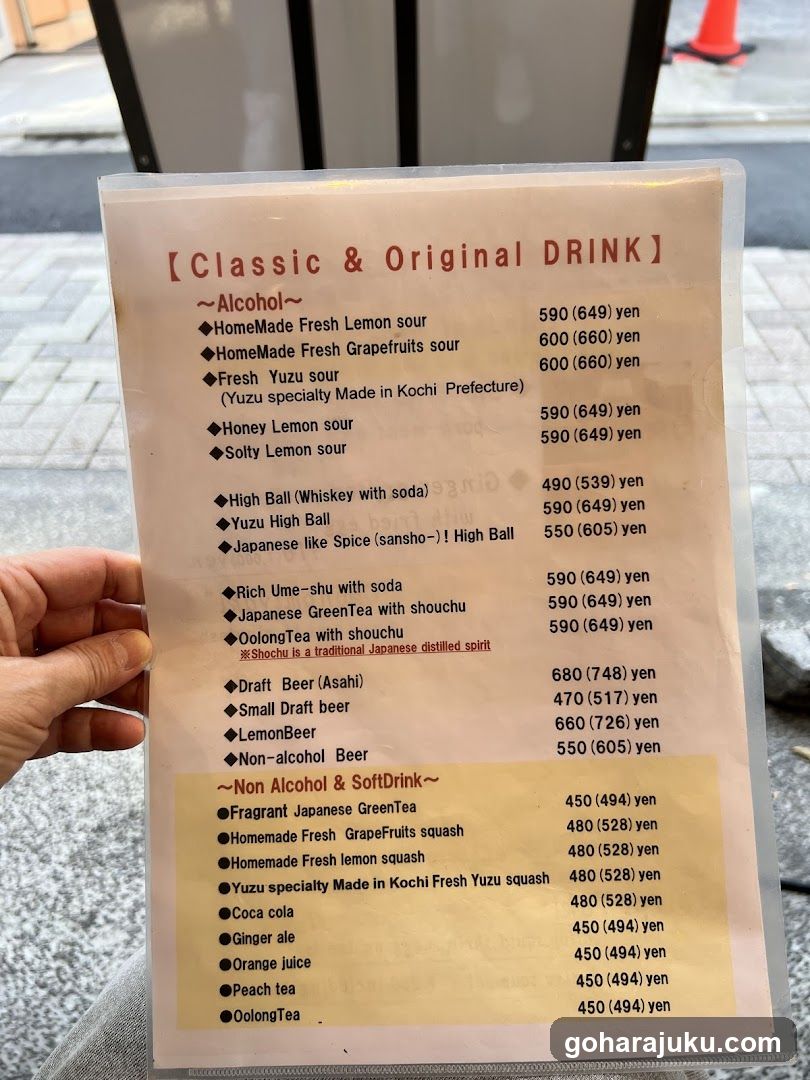 Classic & Original Drink Menu