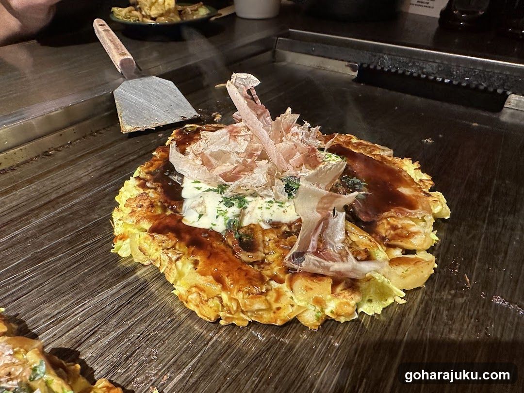 Okonomiyaki on Teppan
