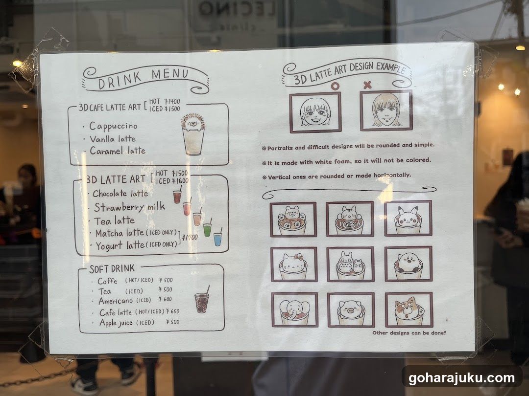 3D Cafe Latte Art Menu