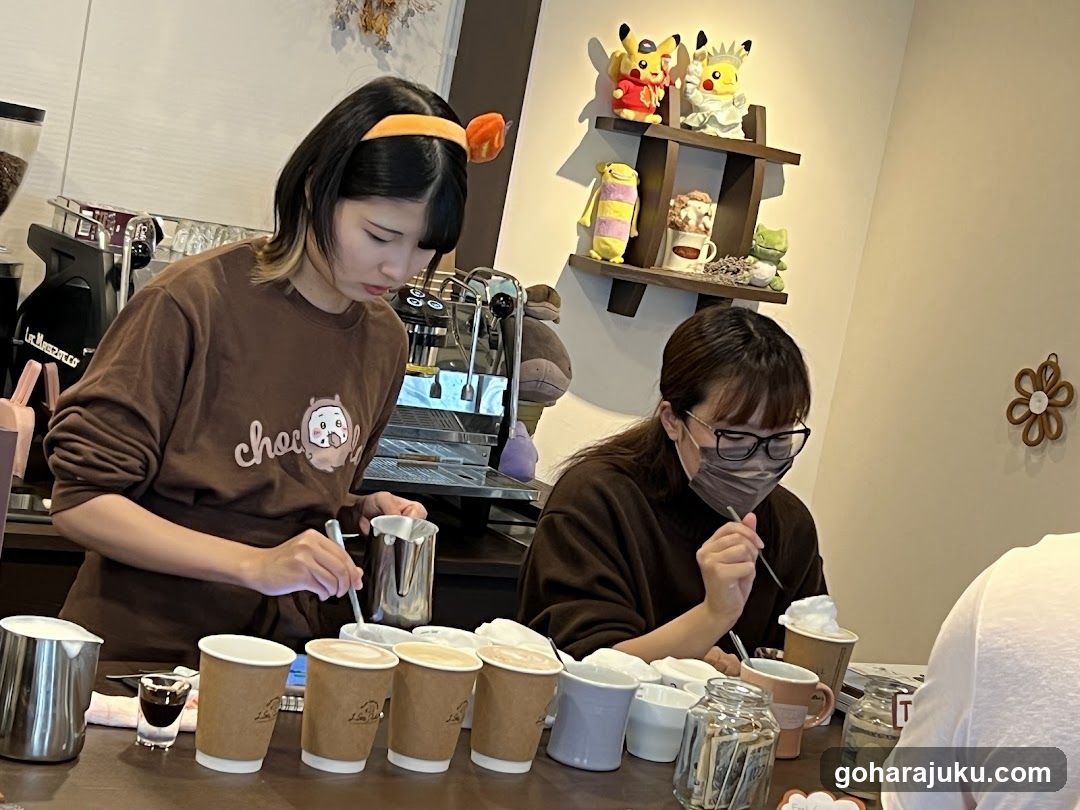 Barista and Customer in Coffee Shop Interior
