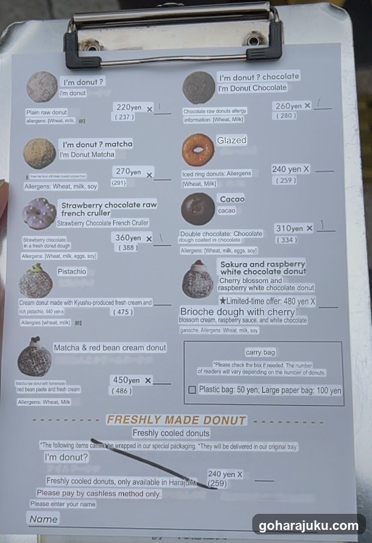 Donut Menu Board