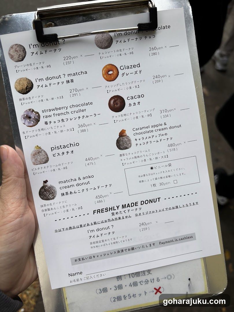 Donut Menu Board