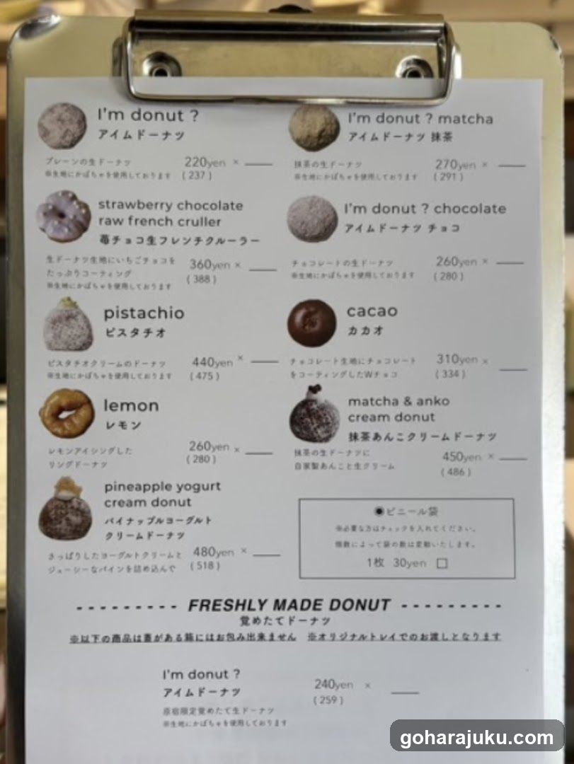 Donut Menu Board
