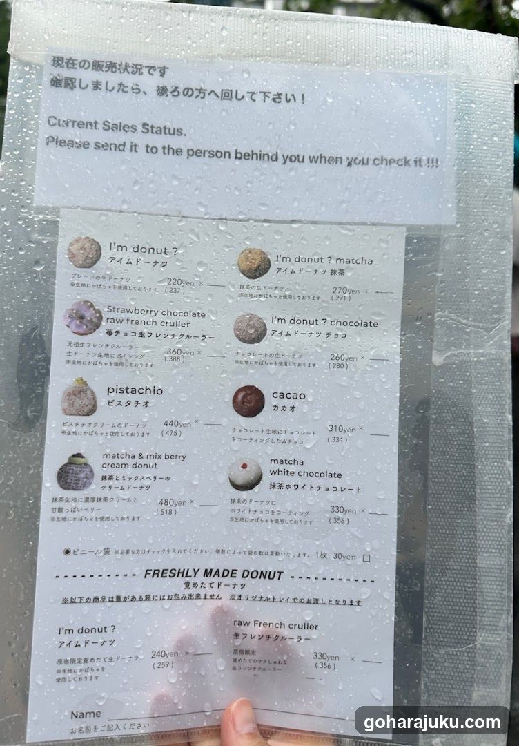 Donut Menu Display
