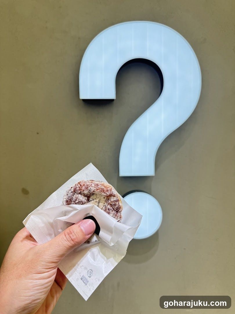 Doughnut with Question Mark Sign