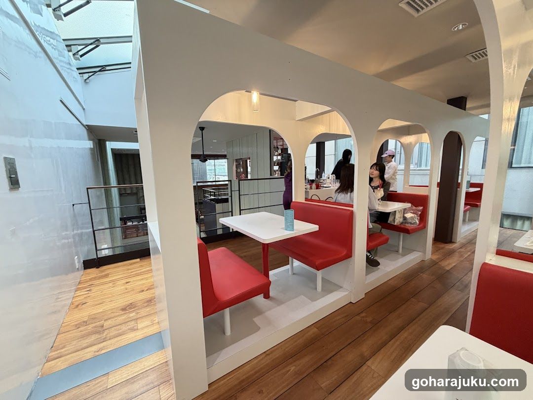 Dining Area with Red Booths